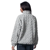 Pull demi-zippé G-III 4Her pour femme par Carl Banks, gris, des Minnesota Timberwolves Champ
