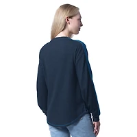 Women's G-III 4Her by Carl Banks Navy Minnesota Timberwolves Advantage Tri-Blend Long Sleeve T-Shirt