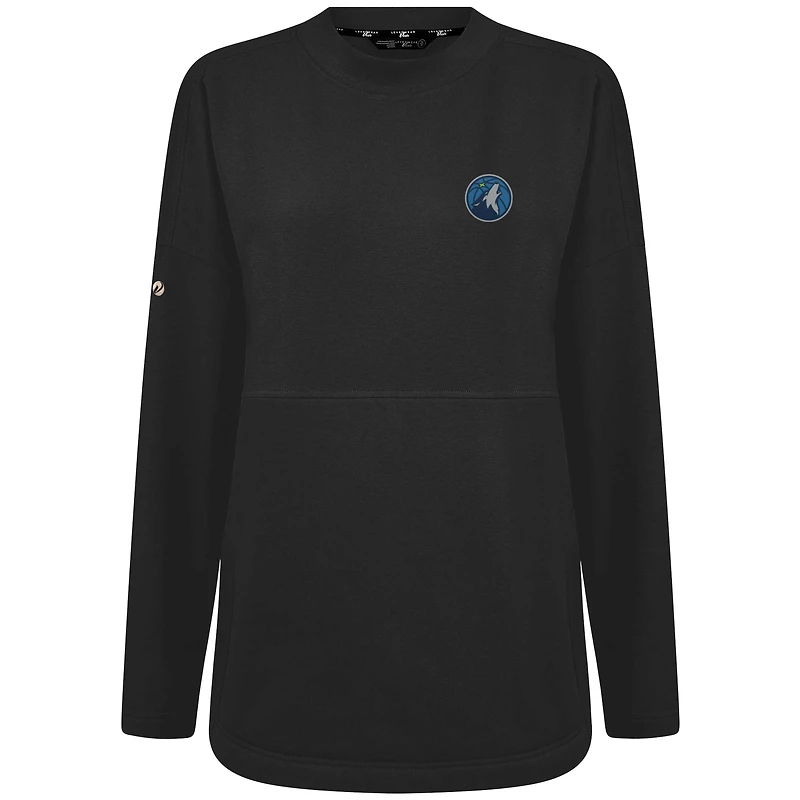 Sweat-shirt à capuche Beaudry noir pour femme des Timberwolves du Minnesota Levelwear