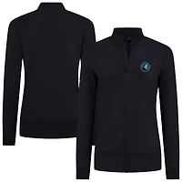 Veste zippée Shine noire pour femme Levelwear des Minnesota Timberwolves