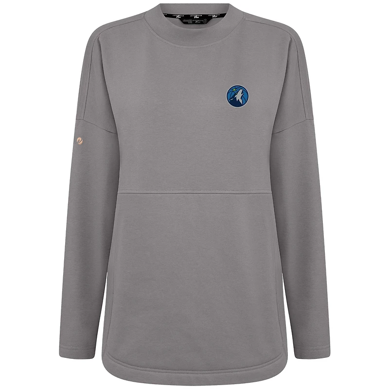 Sweat-shirt gris Beaudry pour femme des Timberwolves du Minnesota Levelwear
