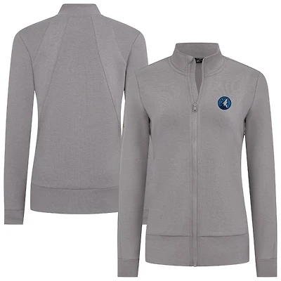 Women's Levelwear Gray Minnesota Timberwolves Shine Full-Zip Jacket