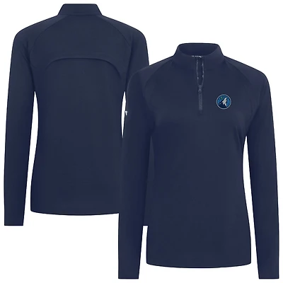 Haut à fermeture éclair quart de tour Flex Insignia 2.0 bleu marine pour femme des Timberwolves du Minnesota