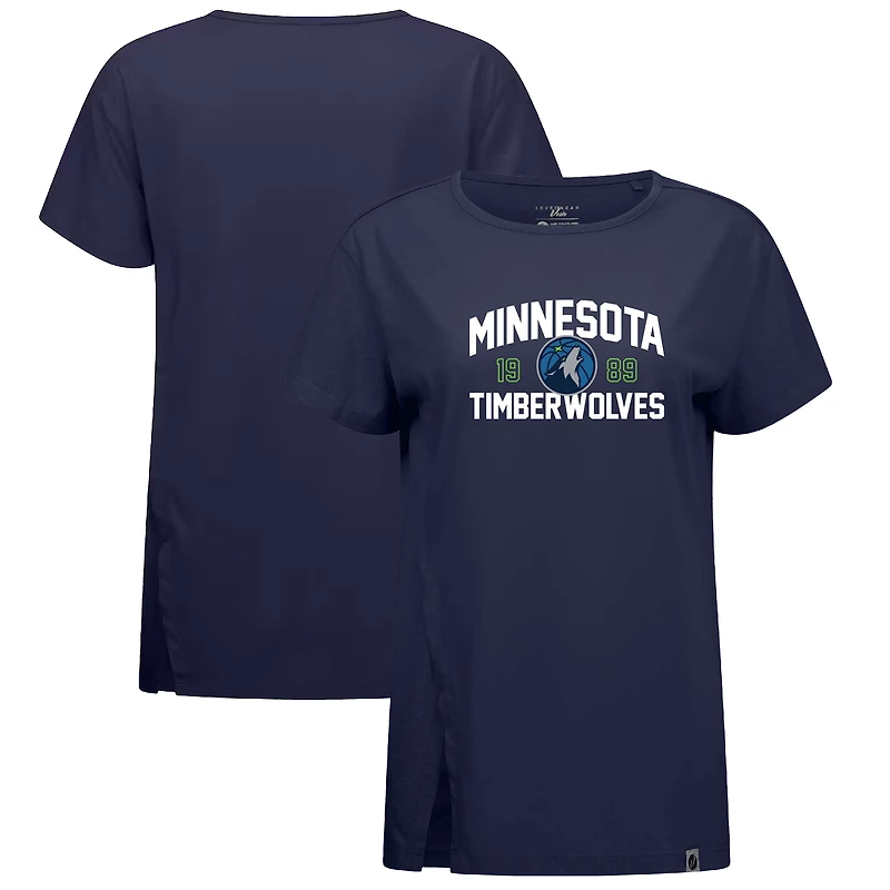 Women's Levelwear Navy Minnesota Timberwolves Influx T-Shirt