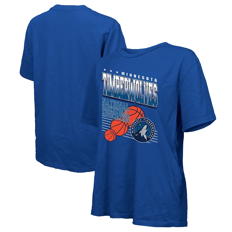 T-shirt surdimensionné pour femme Majestic Threads Royal Minnesota Timberwolves