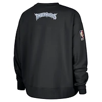 Sweat-shirt Nike noir pour femme Minnesota Timberwolves Classic Edition Hardwood Classics Premium Phoenix Fleece