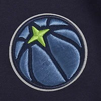 Women's Pro Standard Navy Minnesota Timberwolves Jewels Cropped Pullover Hoodie