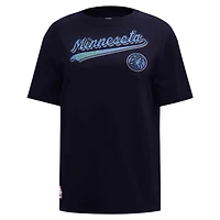 Women's Pro Standard Navy Minnesota Timberwolves Script Boyfriend T-Shirt