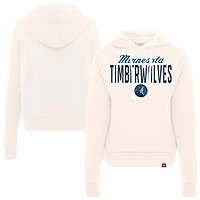Women's Sportiqe  Cream Minnesota Timberwolves Ava Boxy Tri-Blend Pullover Hoodie