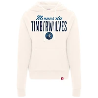 Sweat à capuche Sportiqe crème Ava Boxy Tri-Blend pour femme des Timberwolves du Minnesota