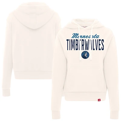 Women's Sportiqe  Cream Minnesota Timberwolves Ava Boxy Tri-Blend Pullover Hoodie