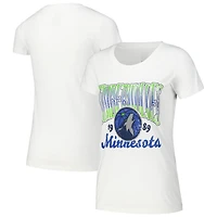 T-shirt blanc Stadium Essentials Minnesota Timberwolves Sky High pour femmes