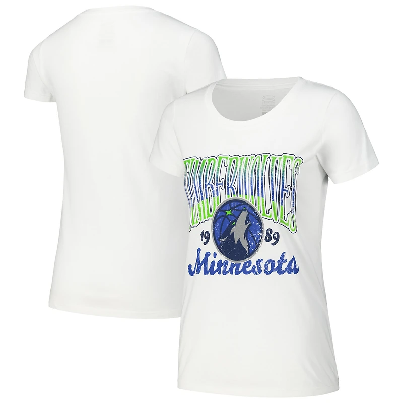 T-shirt blanc Stadium Essentials Minnesota Timberwolves Sky High pour femmes