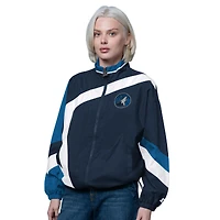 Veste zippée pour femme Starter bleu marine/bleu des Minnesota Timberwolves, 1er trimestre