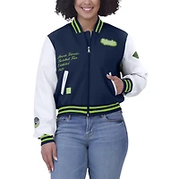 Veste courte zippée entièrement Minnesota Timberwolves bleu marine/blanc pour femme WEAR by Erin Andrews