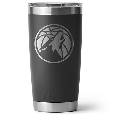 YETI Black Minnesota Timberwolves 20oz. Rambler Tumbler with Magslider Lid