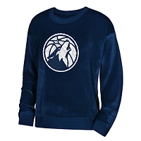 Sweat-shirt bleu marine Outerstuff pour jeunes filles des Timberwolves du Minnesota Step Back