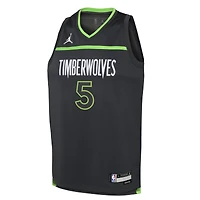 Youth Jordan Brand Anthony Edwards Black Minnesota Timberwolves Swingman Jersey - Statement Edition