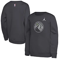Youth Jordan Brand Gray Minnesota Timberwolves Courtside Statement Edition Sweatshirt
