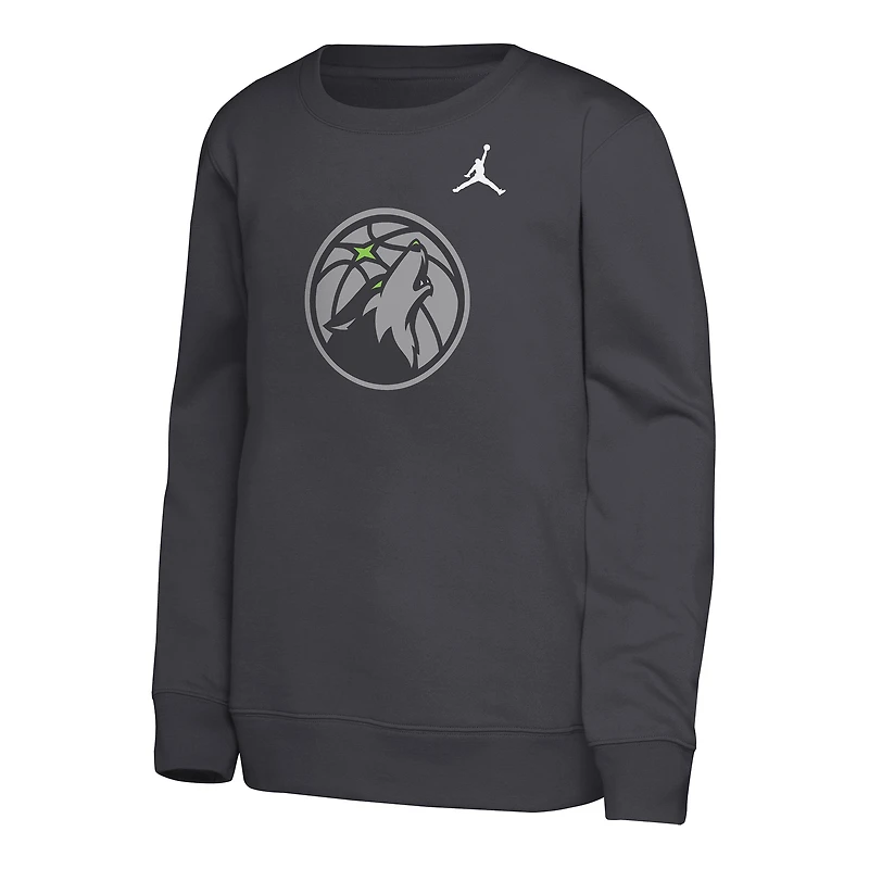Sweat-shirt Jordan Brand gris pour jeunes Minnesota Timberwolves Courtside Statement Edition