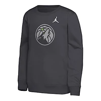 Sweat-shirt Jordan Brand gris pour jeunes Minnesota Timberwolves Courtside Statement Edition