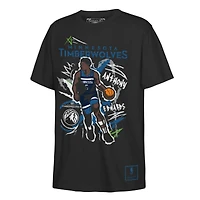 T-shirt Mitchell & Ness Anthony Edwards noir Minnesota Timberwolves Chalked Up pour enfant
