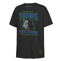 Youth Mitchell & Ness Black Minnesota Timberwolves Retro Mascot Script T-Shirt
