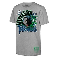 Youth Mitchell & Ness  Heather Gray Minnesota Timberwolves Hardwood Classics Play by T-Shirt