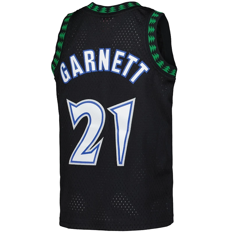 Maillot Swingman noir Mitchell & Ness Kevin Garnett des Minnesota Timberwolves 1997/98 Hardwood Classics