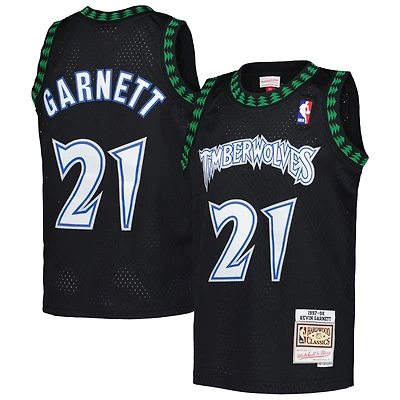 Maillot Swingman noir Mitchell & Ness Kevin Garnett des Minnesota Timberwolves 1997/98 Hardwood Classics