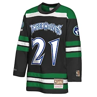 Maillot de hockey tendance noir pour jeunes Mitchell & Ness Kevin Garnett des Minnesota Timberwolves Maxxed Out 2.0
