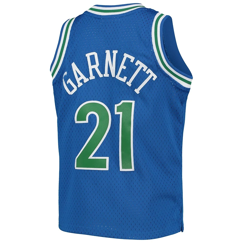 Youth Mitchell & Ness Kevin Garnett Blue Minnesota Timberwolves 1995-96 Hardwood Classics Swingman Jersey