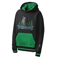 Sweat à capuche en polaire Mitchell & Ness bleu marine pour enfant, Minnesota Timberwolves Playmaker Fashion