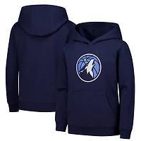 Sweat à capuche avec logo principal des Minnesota Timberwolves pour jeunes, bleu marine