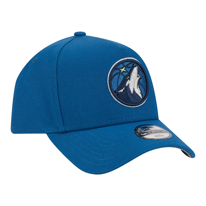 Casquette ajustable New Era bleue Minnesota Timberwolves 9FORTY pour jeunes