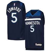 Maillot Nike Anthony Edwards Swingman pour jeunes Minnesota Timberwolves bleu marine - Édition Icon