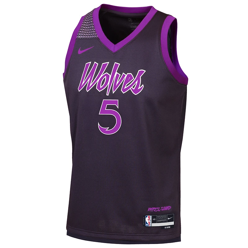 Youth Nike Anthony Edwards Purple Minnesota Timberwolves 2025/26 City Edition Swingman Jersey