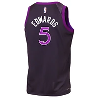 Maillot Swingman Nike Anthony Edwards violet Minnesota Timberwolves édition City 2025/26 pour jeunes