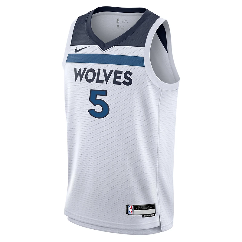 Maillot Nike Anthony Edwards Swingman blanc pour jeune des Minnesota Timberwolves - Édition Association
