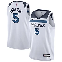 Maillot Nike Anthony Edwards Swingman blanc pour jeune des Minnesota Timberwolves - Édition Association