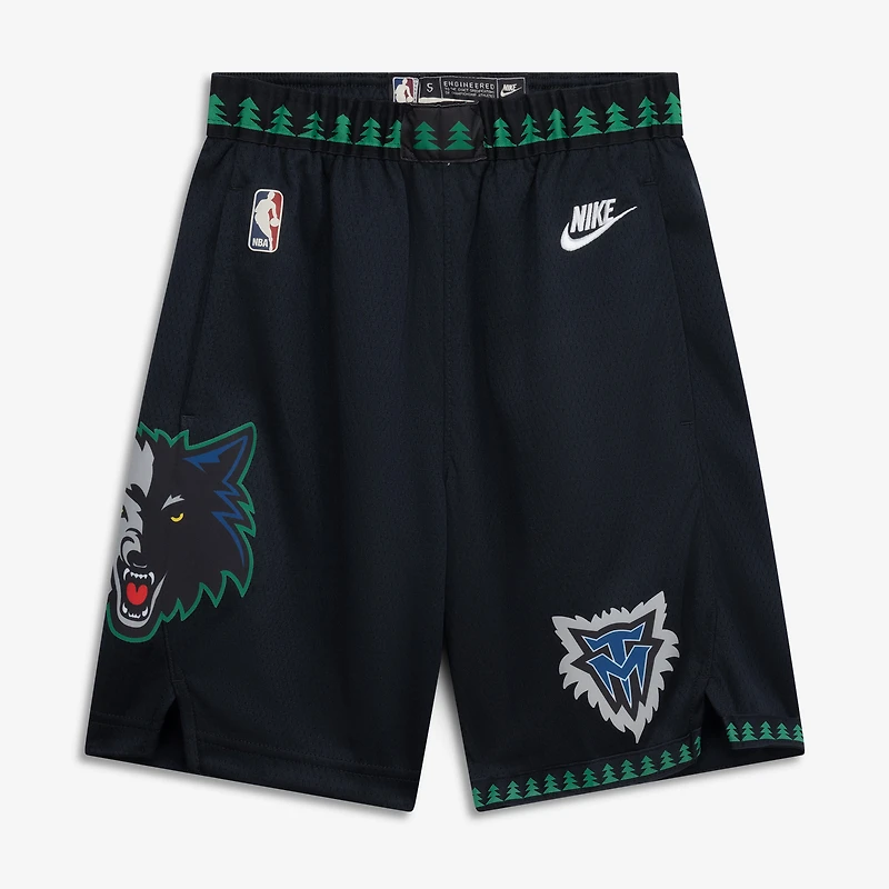 Youth Nike Black Minnesota Timberwolves Hardwood Classics Dri-FIT Swingman Shorts