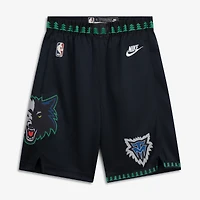 Youth Nike  Black Minnesota Timberwolves Hardwood Classics Dri-FIT Swingman Shorts