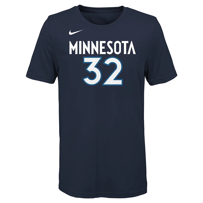 Youth Nike Karl-Anthony Towns Navy Minnesota Timberwolves Name & Number T-Shirt