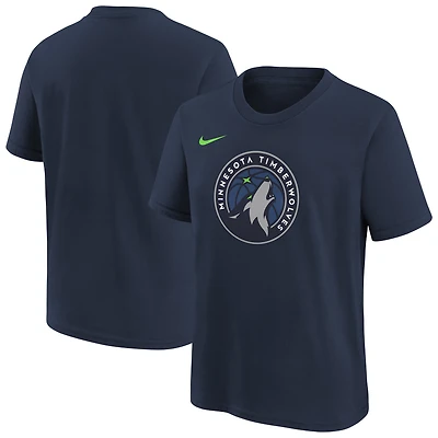 Youth Nike Navy Minnesota Timberwolves Team Essential Logo T-Shirt