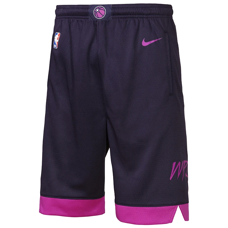 Short de performance Nike Swingman City Edition 2025/26 violet Minnesota Timberwolves pour jeunes