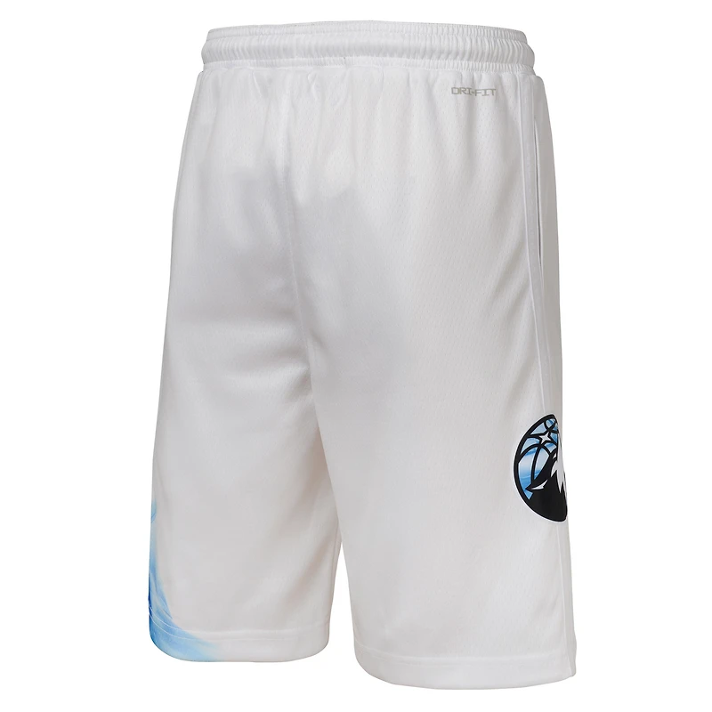 Youth Nike  White Minnesota Timberwolves 2024/25 City Edition Swingman Performance Shorts