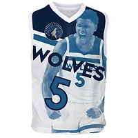 Maillot de mode domicile bleu Anthony Edwards des Timberwolves du Minnesota, porté par Youth Outerstuff.