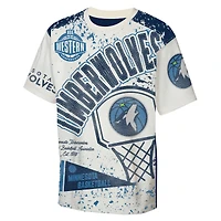 T-shirt imprimé intégral Outerstuff Cream pour jeunes Minnesota Timberwolves, meilleur joueur