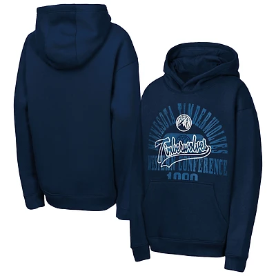 Sweat à capuche Outerstuff bleu marine Minnesota Timberwolves pour jeunes