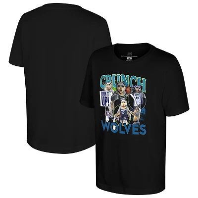 Youth Stadium Essentials  Black Minnesota Timberwolves Mascot Crossroads T-Shirt